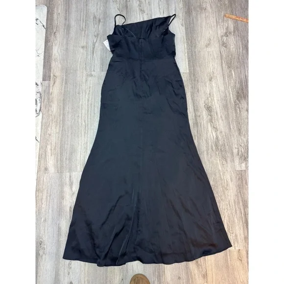 Birdy Grey Jennifer Matte Satin Black Dress, Bridesmaid, Formal, Evening, XL NWT - Picture 3 of 9